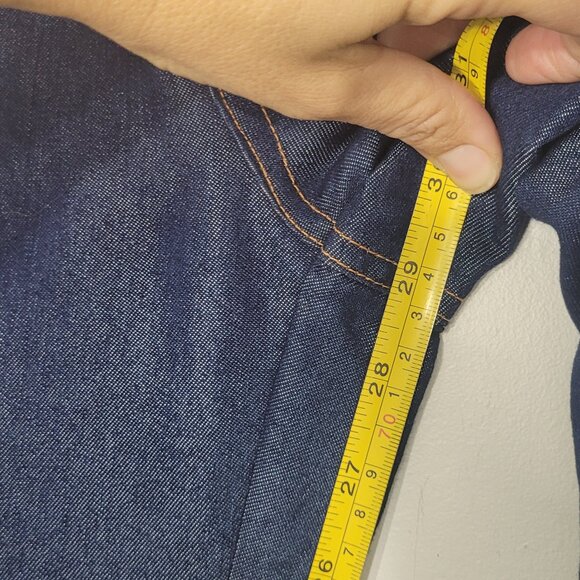 Code One NEW Women Navy Blue Cotton Blend High Rise Straight Leg Jean 15/16 NWT - Picture 14 of 17